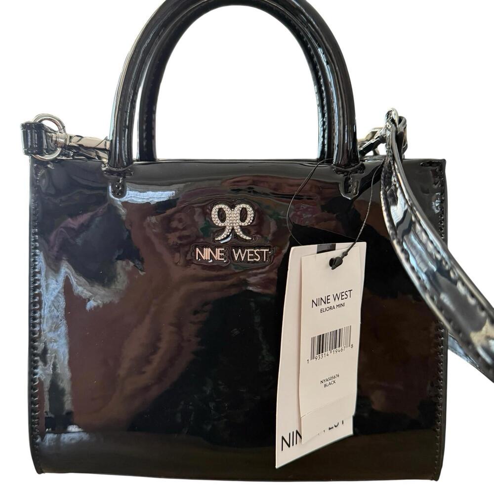 Nine West Black Patent Mini Satchel